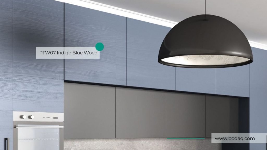 Kitchen cabinets - PTW07 Indigo Blue Wood