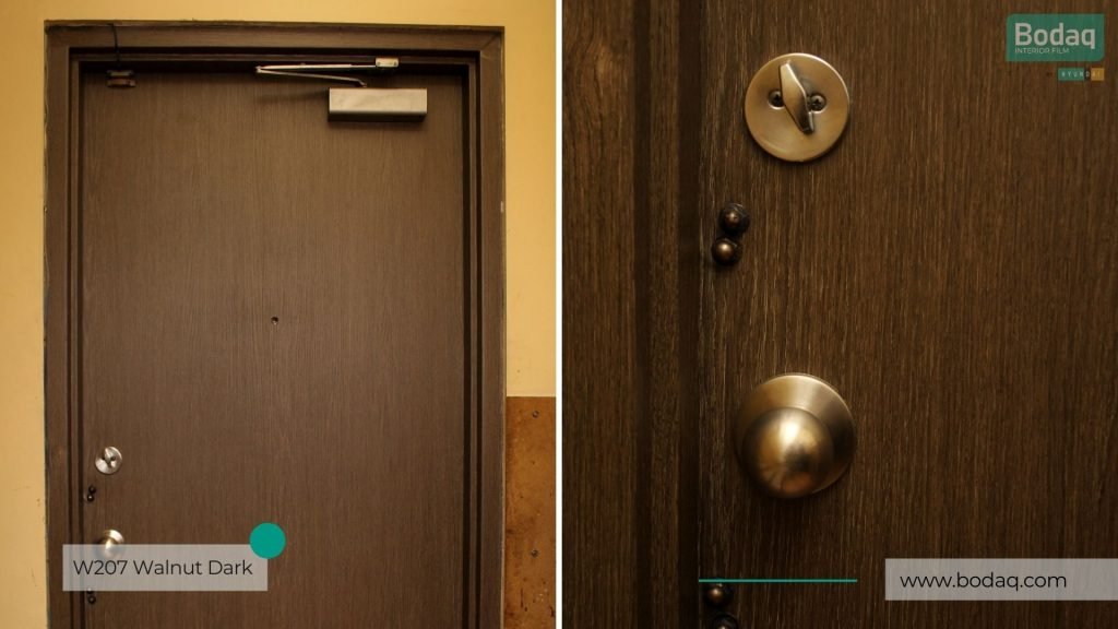 W207 Walnut Dark Wood Interior Film - Standard Wood Collection 9 Doors Refinished with W207 Walnut Dark