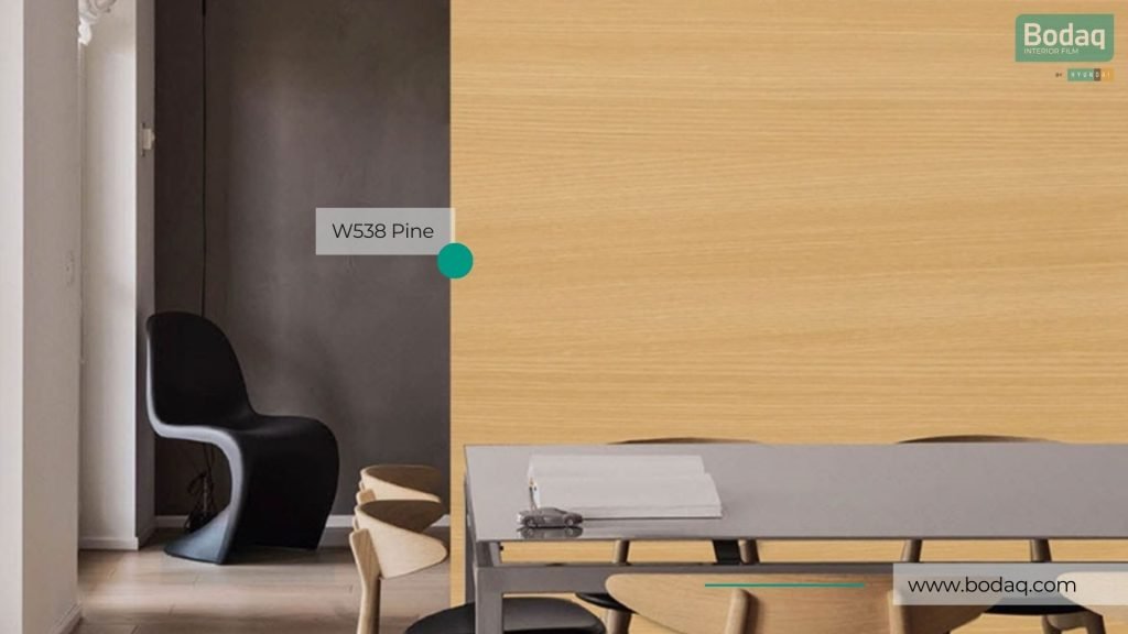 W538 Pine Interior Film - Standard Wood Collection 7 A Wall Resurfaced with W538 Pine