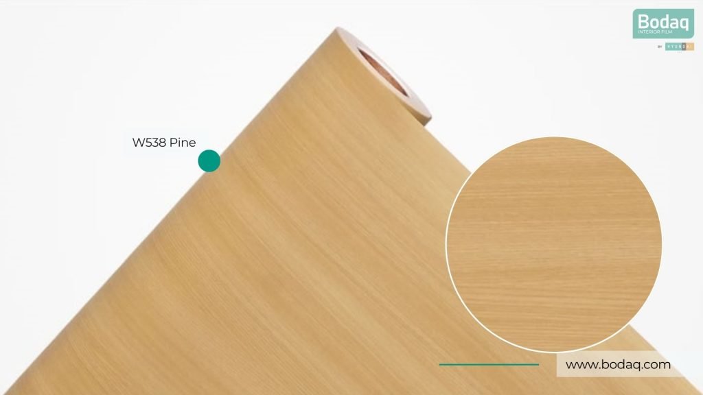 W538 Pine Interior Film - Standard Wood Collection 9 W538 Close-up and Zoom-in