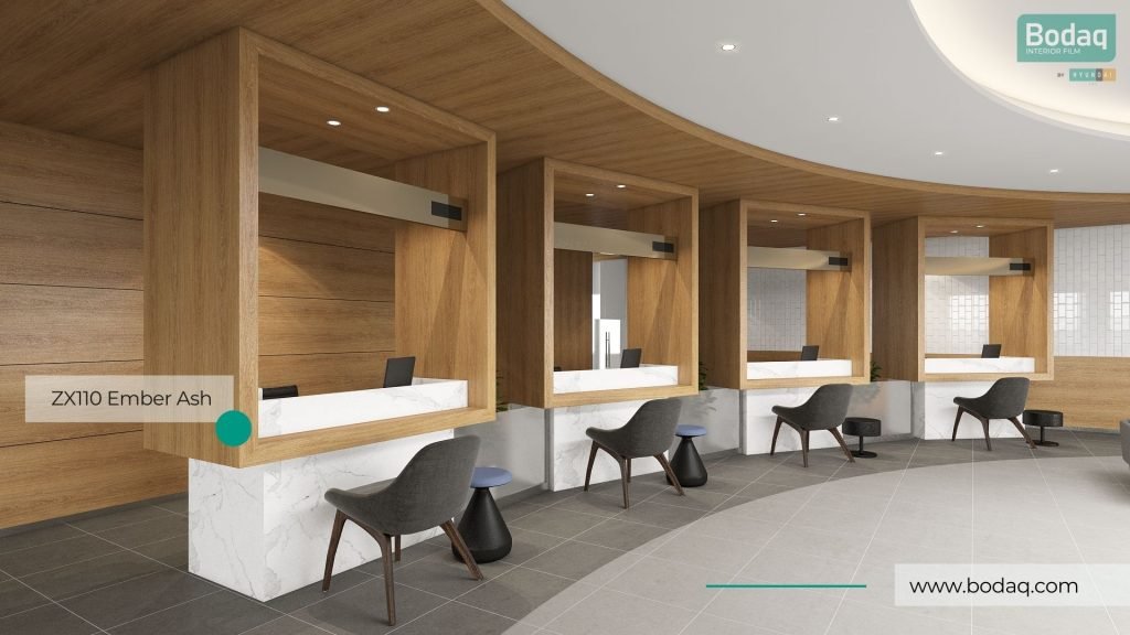 ZX110 Ember Ash Interior Film - Rich Wood Collection 8 Service Area Refinished with ZX110 Ember Ash