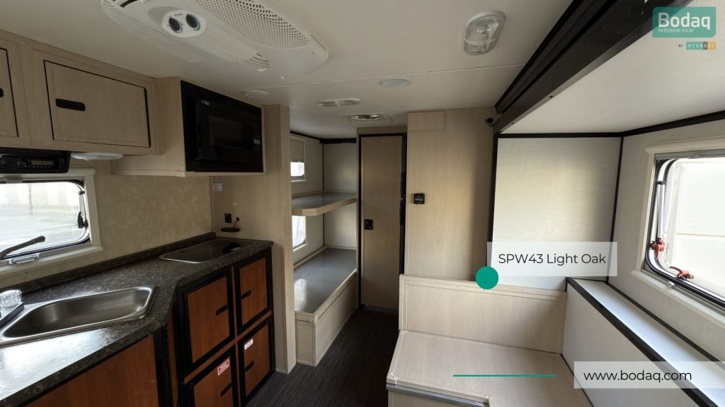 SPW43 Light Oak Interior Film - Origin Wood Collection 10 RV Interior Wrapped with SPW43 Light Oak