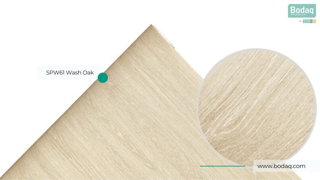 SPW61 Wash Oak Interior Film - Origin Wood Collection 11 SPW61 Roll Close-up and Zoom-in