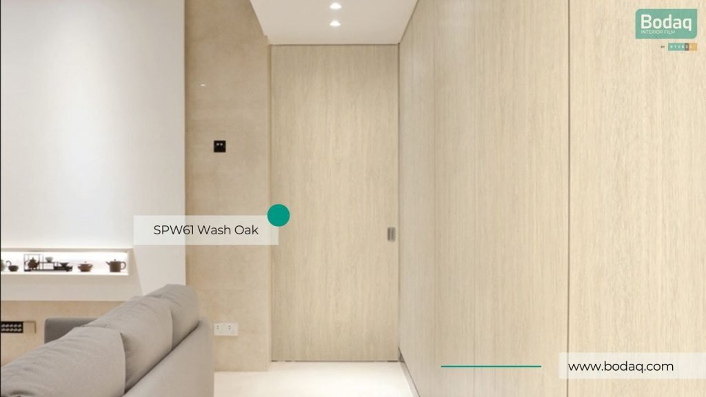 SPW61 Wash Oak Interior Film - Origin Wood Collection 8 Wall Paneling Resurfaced with SPW61 Wash Oak