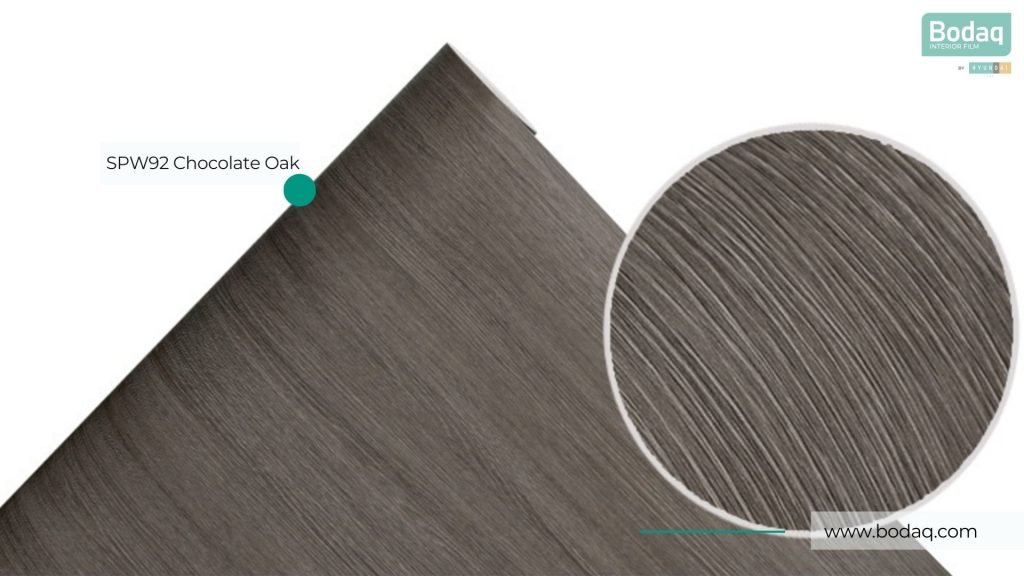SPW92 Chocolate Oak Interior Film - Origin Wood Collection 10 SPW92 Close-up and Zoom-in