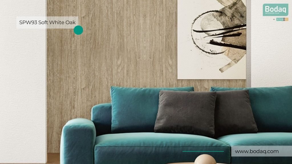 Living Room Wall Resurfaced with SPW93 Soft White Oak