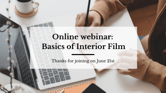 webinar basics of interior film