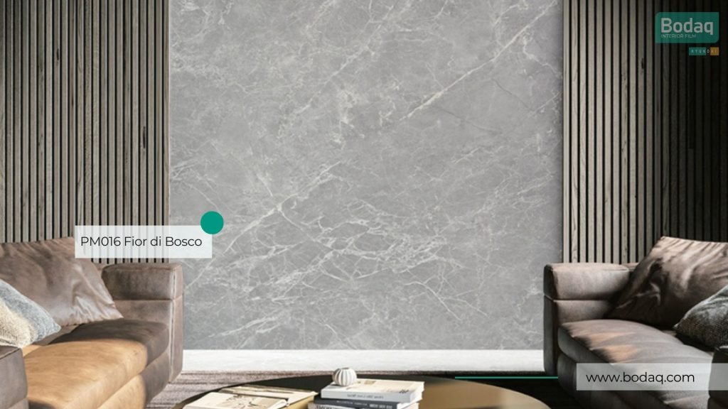 PM016 Fior di Bosco Interior Film - Stone & Marble Collection 10 Living Room Accent Wall with PM016