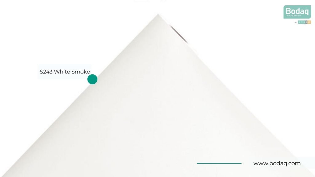 S243 White Smoke Interior Film - Solid Color Collection 8 S243 White Smoke Interior Film patter Roll Close-up