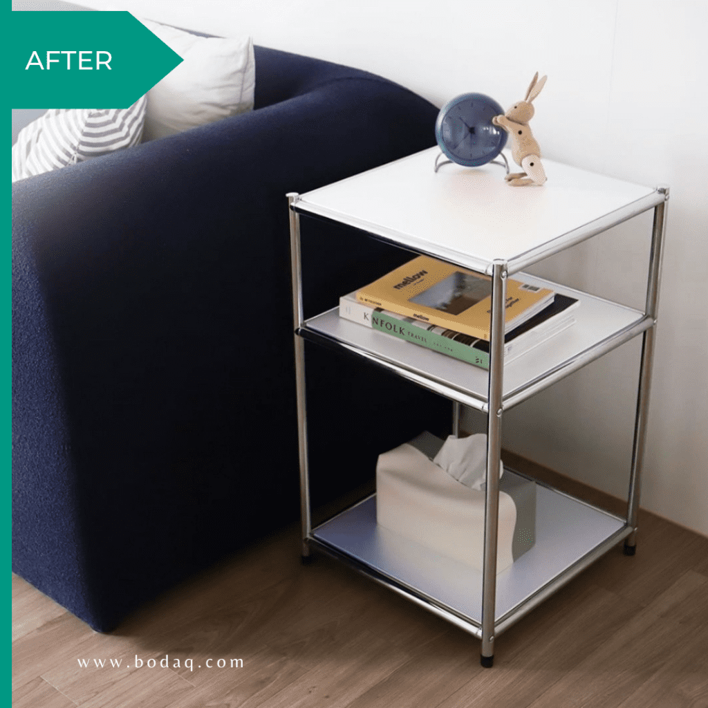 how to wrap a shelf. after pic