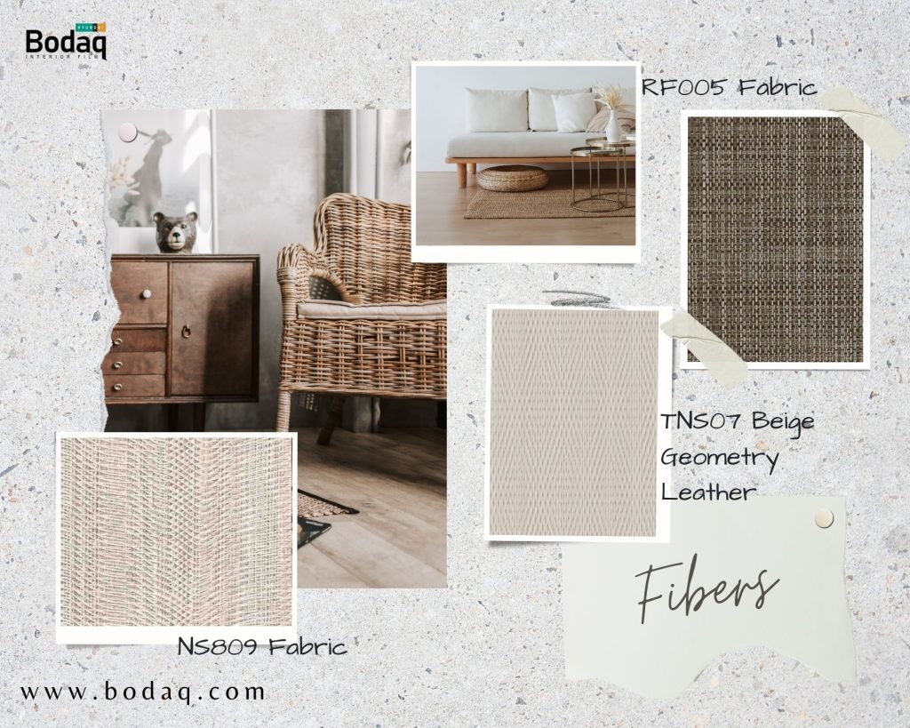 Interior design trends 2023. Fibers