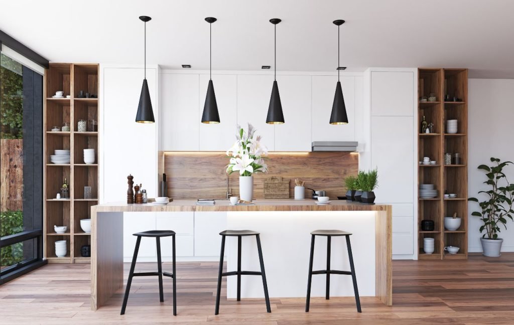 Modern Japanese interior design style in the kitchen
