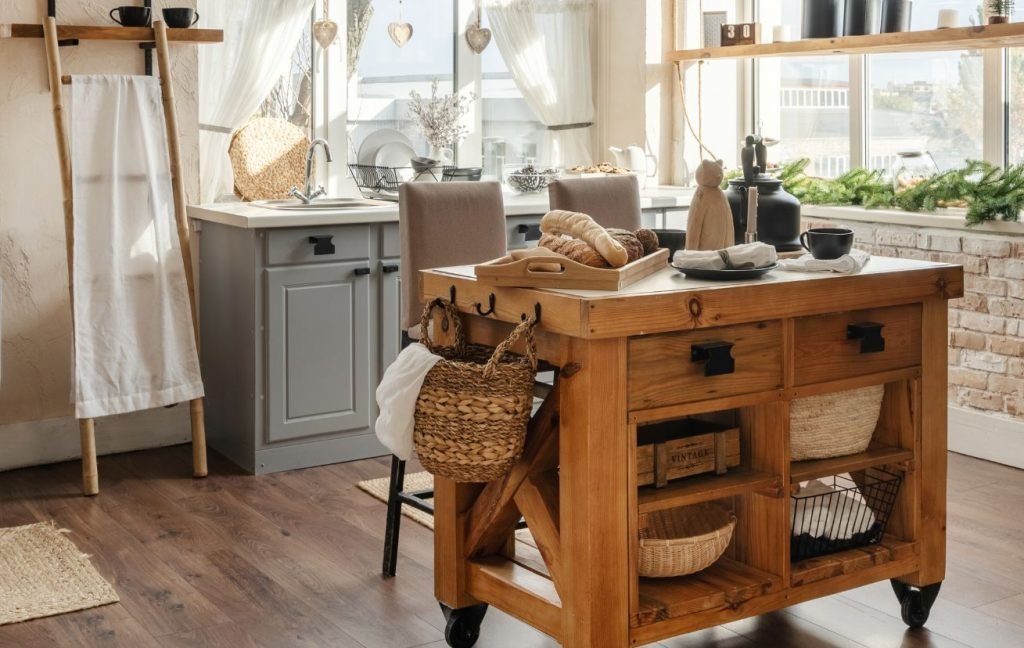 Small kitchen island for additional work space