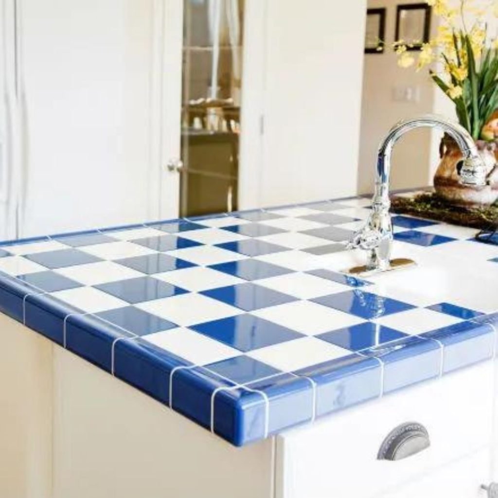 Kitchen Countertop Renovation Without Replacing: Tiles Installation