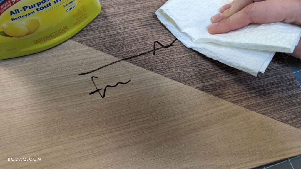 Cleaning architectural film: tough stains removal