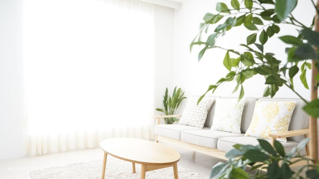 Soothing effect of the off-white wall color