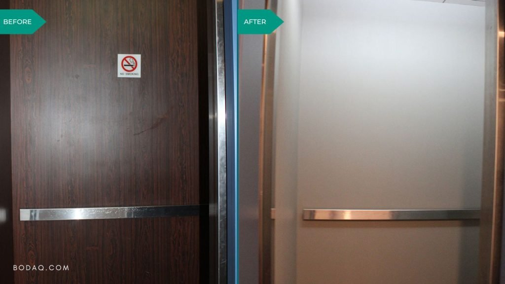 Elevator refinishing project #4. PTW08 Chelsea Gray