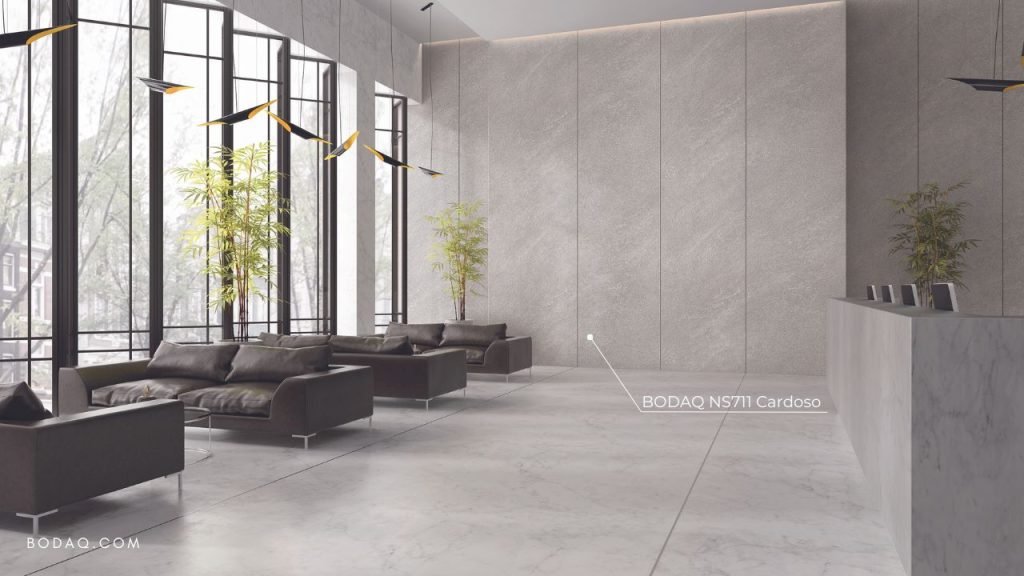 NS711 Cardoso applied to the walls in the reception and waiting area