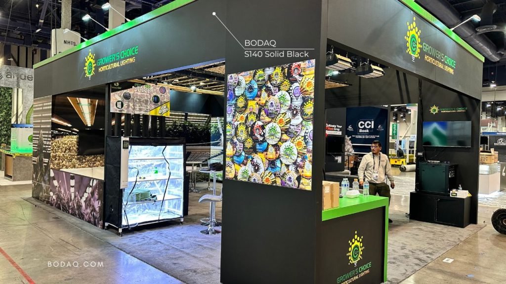 Booth design with Bodaq S140 Solid Black