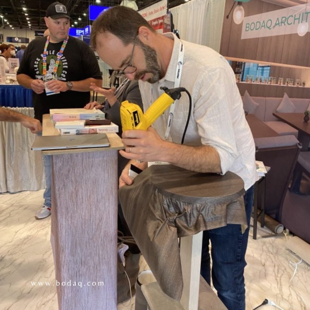 Installation demos at the Bodaq booth at HD Expo 2024