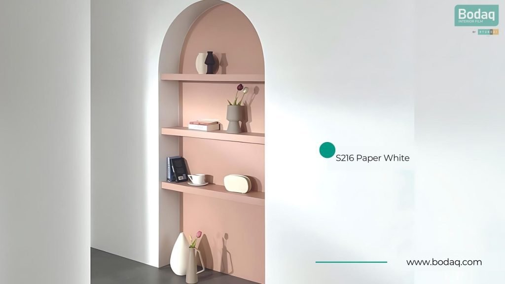 S216 Paper White Interior Film - Solid Color Collection 8 S216 Paper White: Wall Decoration