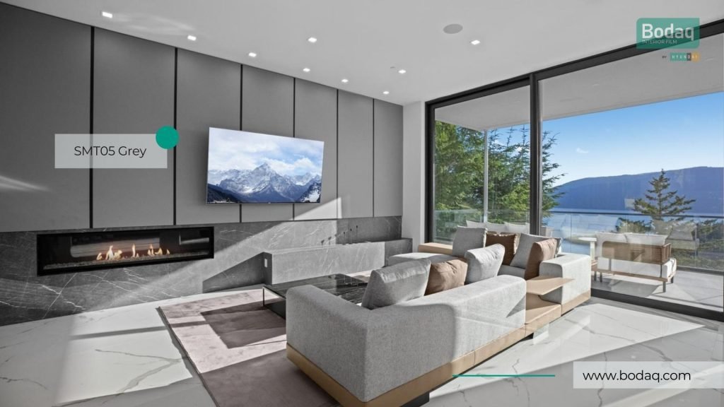 Wall panels wrapped with SMT05