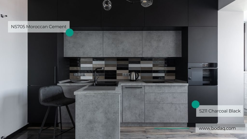 Kitchen Cabinets & Island Resurfaced with NS705