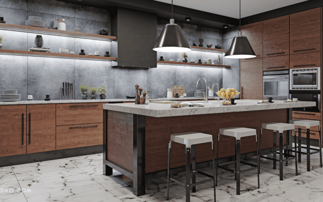 Vinyl Film - Metallic backsplash